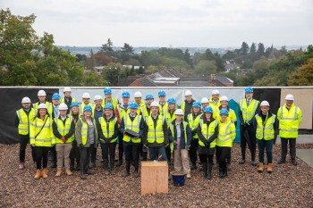 Topping Out on the Jubilee Sports Hall extension for the University of Southampton