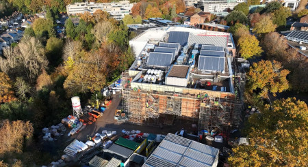 University of Southampton Drone progress timelapse of the Jubilee Sports Centre Extension